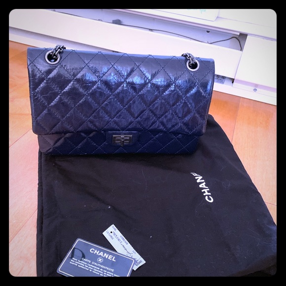Chanel 2.55 patent leather flap bag